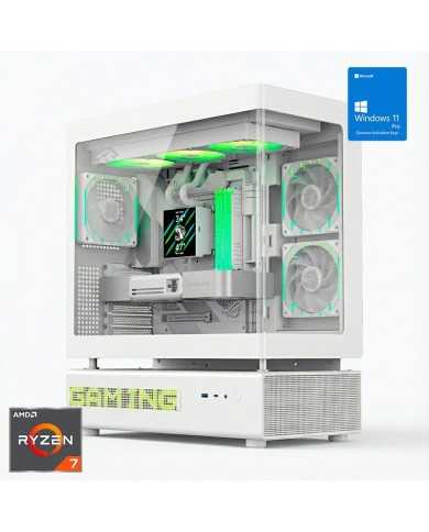 ORDENADOR GAMING N90 WHITE RGB R7 9800X3D/32GB DDR5/SSD2TB NVME/WIFI/R.LIQ/1050W/W11PRO