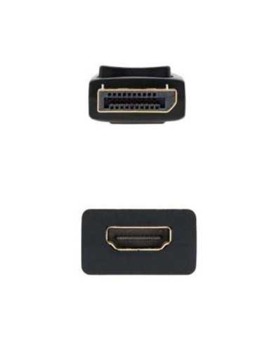CABLE CONVERSOR NANOCABLE DISPLAYPORT A HDMI DP/M-HDMI/H 15CM