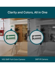 CAMARA IP TP-LINK VIGI TURRET INTERIOR MICROSD 5MP 2.8MM IR IP67 POE