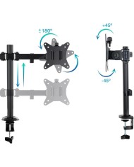 SOPORTE DE MESA TV/MONITOR TOOQ 17-27 2 BRAZOS BLACK