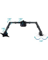 SOPORTE DE MESA TV/MONITOR TOOQ 17-27 2 BRAZOS BLACK