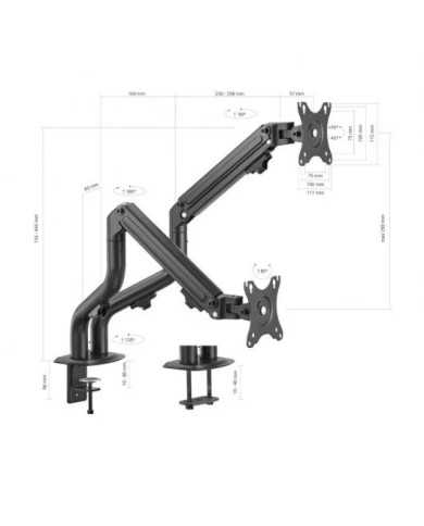 SOPORTE TV MONITOR AISENS 17-32 8KG 2 BRAZOS INCLINABLE/GIRATORIO