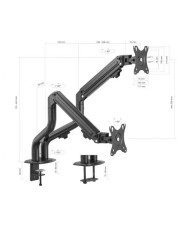 SOPORTE TV MONITOR AISENS 17-32 8KG 2 BRAZOS INCLINABLE/GIRATORIO