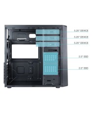 CAJA ORDENADOR TOOQ ATX USB 3.0 BLACK ( SIN FUENTE )