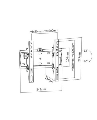 SOPORTE DE PARED TV LED LCD 23-43 CROMAD