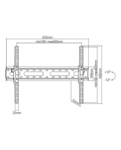 SOPORTE DE PARED TV LED LCD 37-86 CROMAD