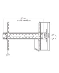 SOPORTE DE PARED TV LED LCD 37-86 CROMAD