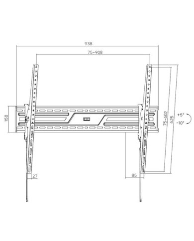 SOPORTE DE PARED TV LED LCD 43-100 CROMAD