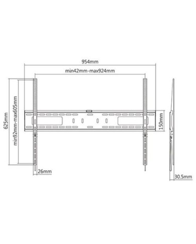 SOPORTE DE PARED TV LED LCD 60-100 CROMAD