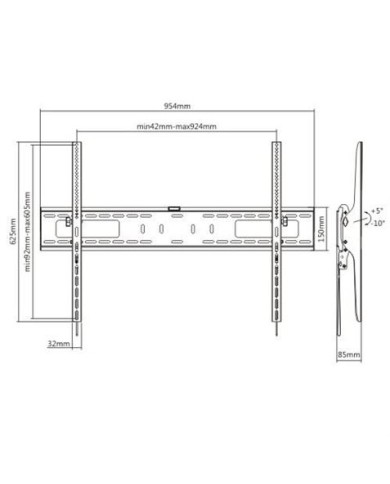 SOPORTE DE PARED TV LED LCD 60-100 CROMAD
