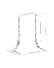 SOPORTE PATAS PEANA UNIVERSAL 23-75 NEGRO TOOQ