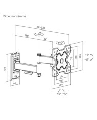 SOPORTE CON BRAZO TV 13-32 DOBLE EXTENSION CROMAD