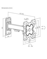 SOPORTE CON BRAZO TV 13-32 UNA EXTENSION CROMAD