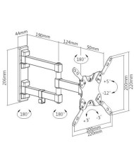 SOPORTE CON BRAZO TV 13-42 DOBLE EXTENSION CROMAD