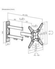 SOPORTE CON BRAZO TV 13-43 DOBLE EXTENSION CROMAD