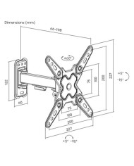 SOPORTE CON BRAZO TV 13-43 UNA EXTENSION CROMAD