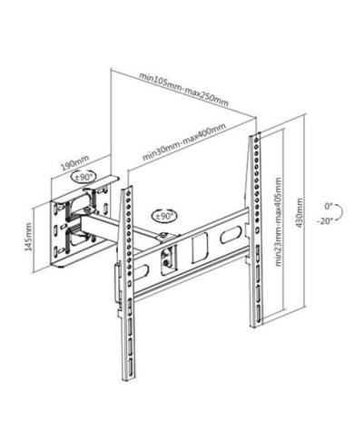 SOPORTE CON BRAZO TV LED, LCD 32-65 CROMAD