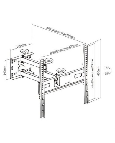 SOPORTE CON BRAZO TV LED, LCD 32-65 CROMAD