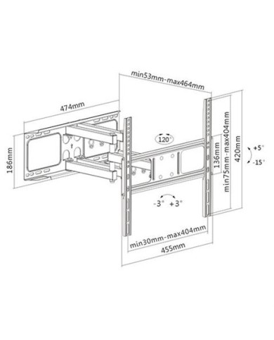 SOPORTE CON DOBLE BRAZO TV LED, LCD 32-70 CROMAD