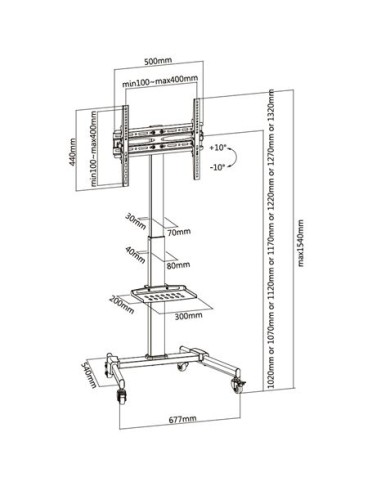 SOPORTE DE SUELO TV 32 - 55 CROMAD