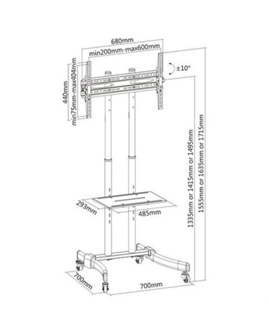 SOPORTE DE SUELO TV 37 - 70 CROMAD