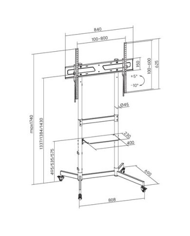 SOPORTE DE SUELO TV 55 - 100 CROMAD