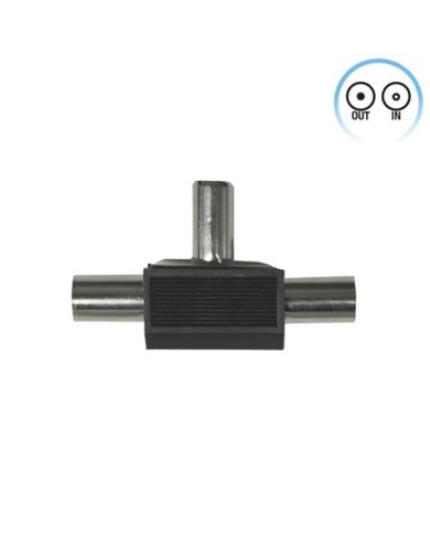 ADAPTADOR INDUCTIVO TV (1 MACHO/2 HEMBRAS) NEGRO SEVENON