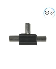 ADAPTADOR INDUCTIVO TV (1 MACHO/2 HEMBRAS) NEGRO SEVENON