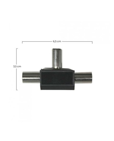 ADAPTADOR INDUCTIVO TV (2 MACHO/1 HEMBRA) NEGRO SEVENON