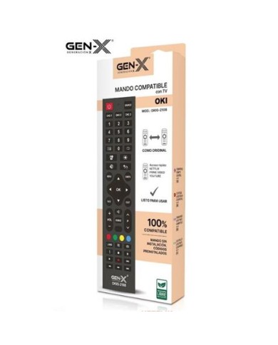 MANDO UNIVERSAL GRANDE PARA TELEVISORES OKI OKIG-2108 GEN-X