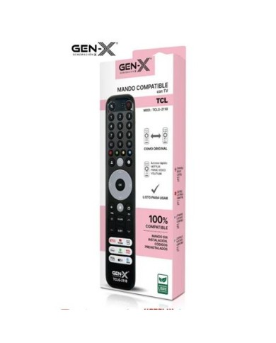 MANDO UNIVERSAL GRANDE PARA TELEVISORES TCL TCLG-2110 GEN-X