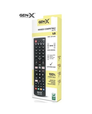 MANDO UNIVERSAL PEQUEÑO PARA TELEVISORES LG LGG-2102 GEN-X