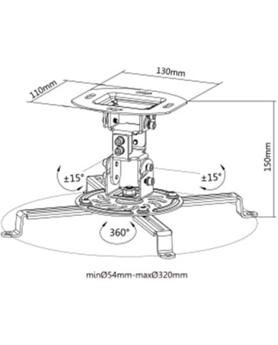 SOPORTE DE TECHO PARA PROYECTOR CROMAD