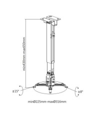 SOPORTE TECHO / PARED PROYECTOR EXTENSIBLE CROMAD