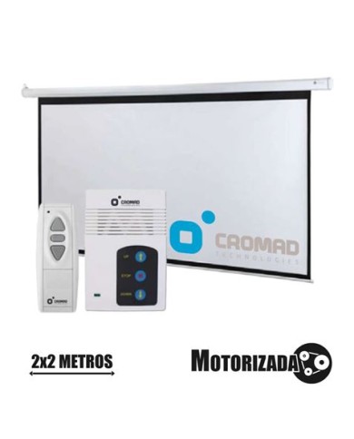 PANTALLA PROYECCION MOTORIZADA 2 X 2MTR CROMAD