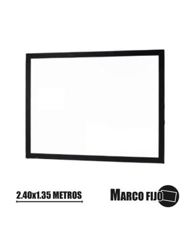 PANTALLA PROYECCION MARCO FIJO ALUMINIO 2.40 x 1.35MTR CROMAD