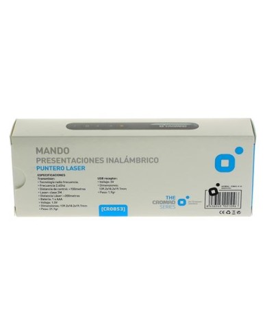 MANDO PRESENTACIONES INALAMBRICO PUNTERO LASER NEGRO CROMAD