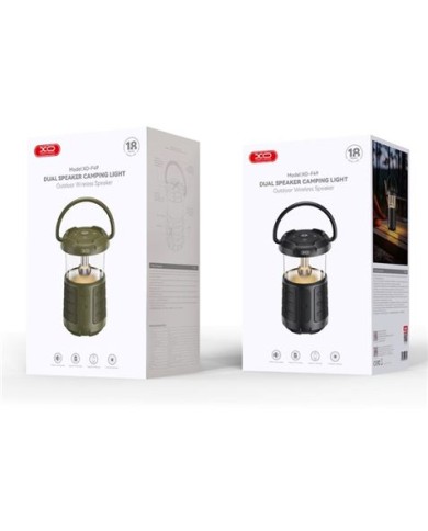 ALTAVOZ BLUETOOTH 15W CON LAMPARA CAMPING XOF49 NEGRO XO