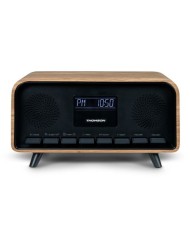 ALTAVOZ RETRO CON DESPERTADOR 30W MADERA NEGRO RT850BT THOMSON