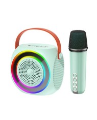 ALTAVOZ BLUETOOTH F42 + MICRÓFONO + EFECTOS LED AZUL XO