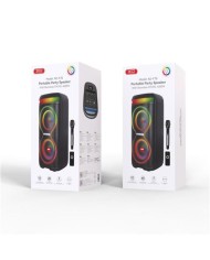 ALTAVOZ KARAOKE 40W CON MICROFONO INALAMBRICO Y RGB F70 XO
