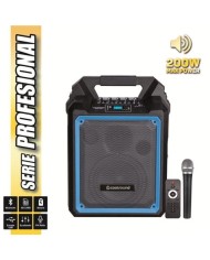 ALTAVOZ AUTOAMPLIFICADO PRO200 6.5 200W CON BATERIA + MICRO SERIE PRO COOL