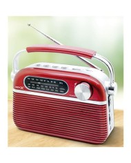 RADIO CLASICA RECARGABLE CON BLUETOOTH 4408 ROJA GEN-X