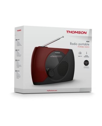 RADIO FM PORTATIL GRANATE/NEGRO RT353 THOMSON