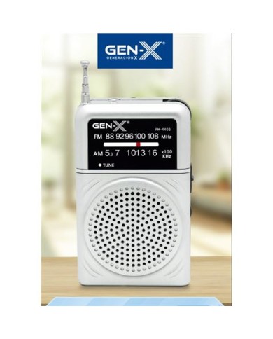 RADIO PORTATIL AM/FM ANALOGICA GRIS FM-4403 GEN-X