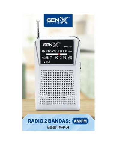 RADIO PORTATIL AM/FM ANALOGICA GRIS FM-4404 GEN-X