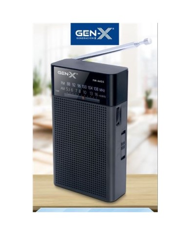 RADIO PORTATIL AM/FM ANALOGICA NEGRA FM-4405 GEN-X