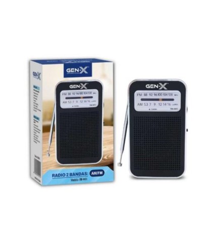 RADIO PORTATIL AM/FM ANALOGICA NEGRA FM-4411 GEN-X