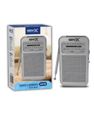 RADIO PORTATIL AM/FM ANALOGICA PLATA FM-4411 GEN-X