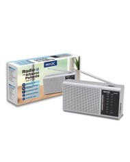 RADIO PORTATIL AM/FM DIAL CLASICO PLATA GEN-X